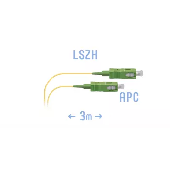 Шнур монтажный оптический SC/APC SM 3м. (уценка 1)